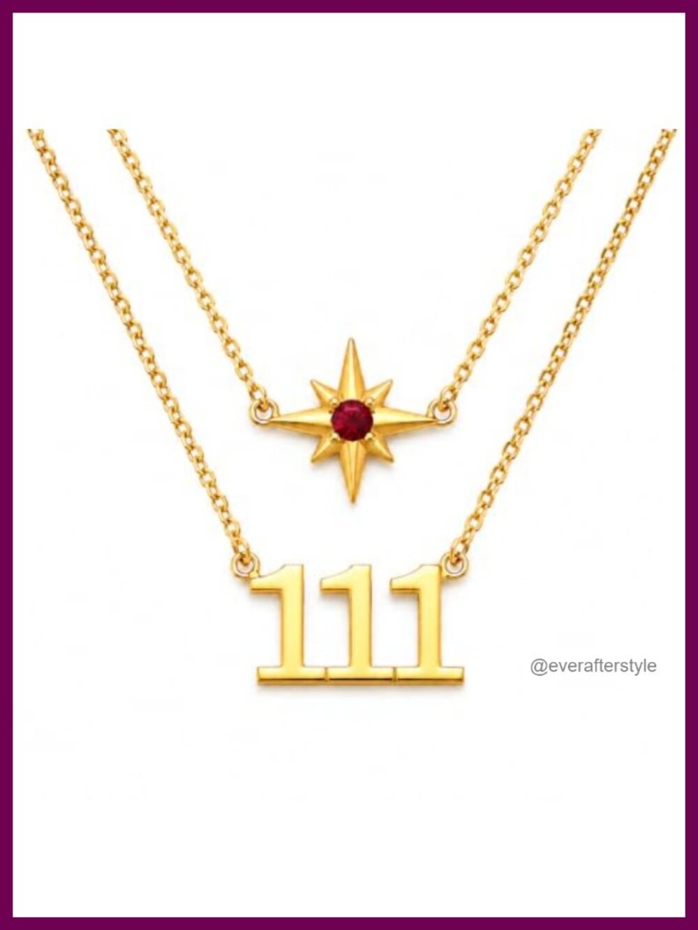 Angel Number 111 Necklace for Women 18K Gold Plated Layered